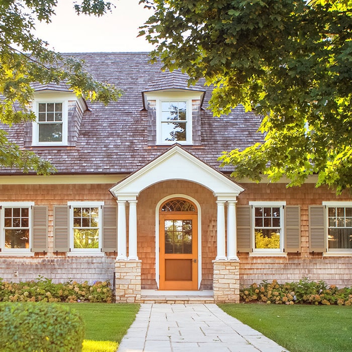 The front of a house